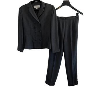 Larry Levine Double Breasted Pant Suit Women’s Blazer Jacket Size 4